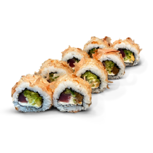 Roll with tuna and bonito flakes